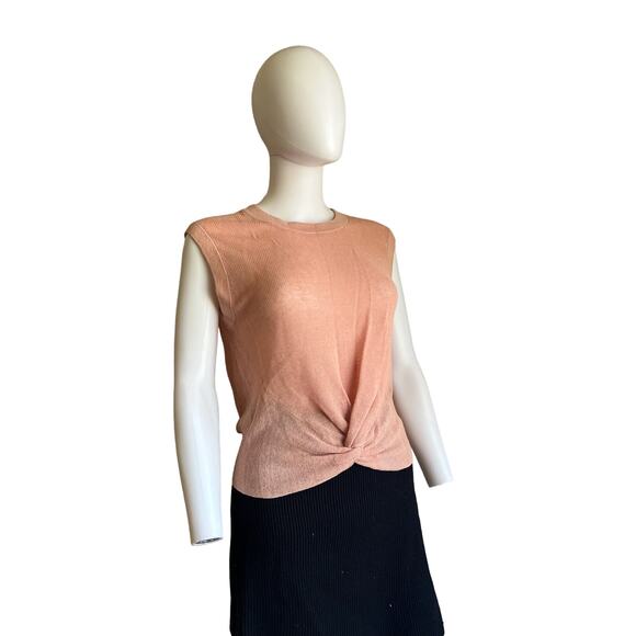 NWT Veronica Beard Kellen Mauve Pink Knit Sleeveless Sweater Tank Top M - Picture 2 of 5